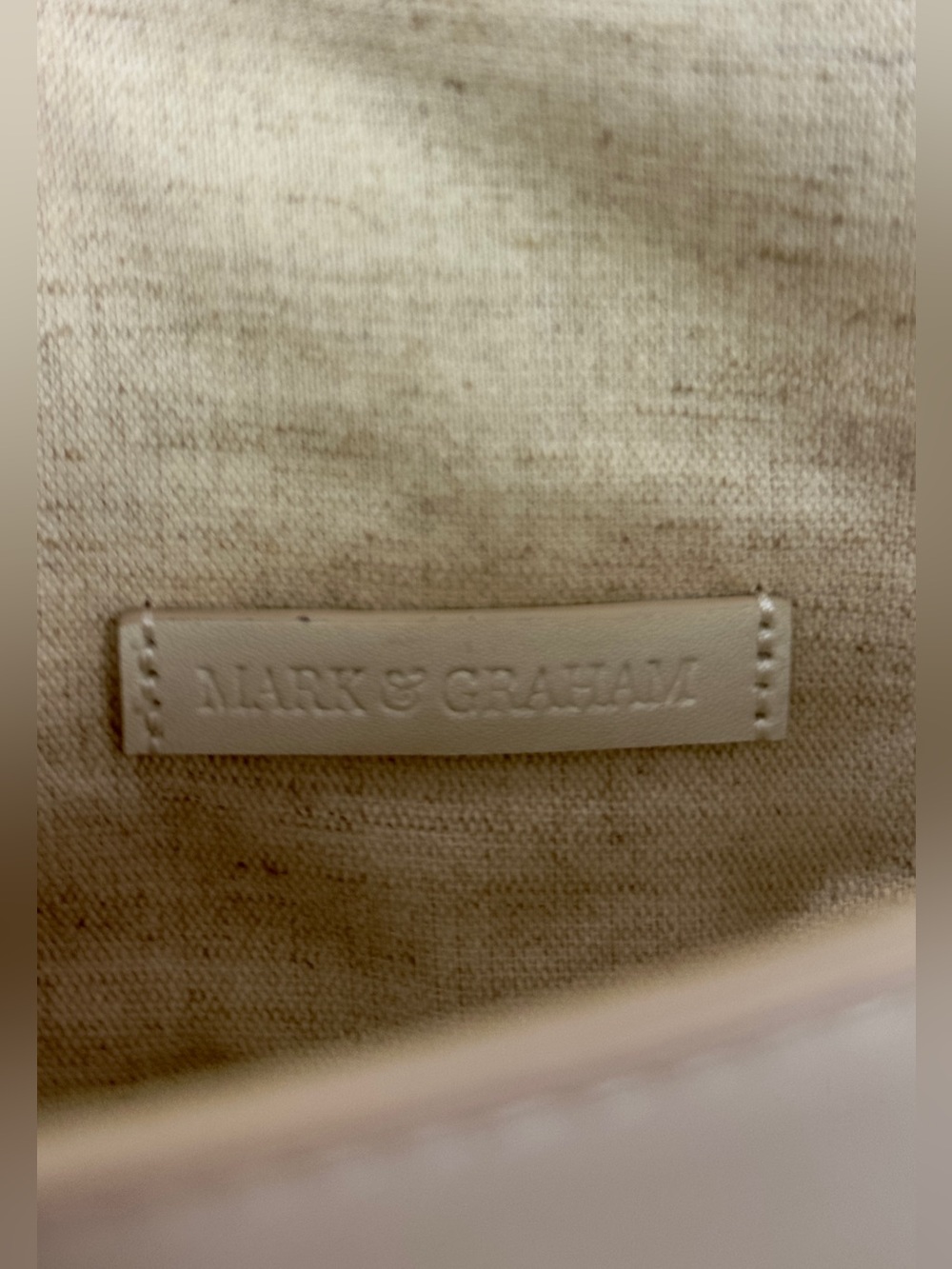 Mark and Graham Cream Envelope Clutch - never used - no initials - Picture 5 of 5
